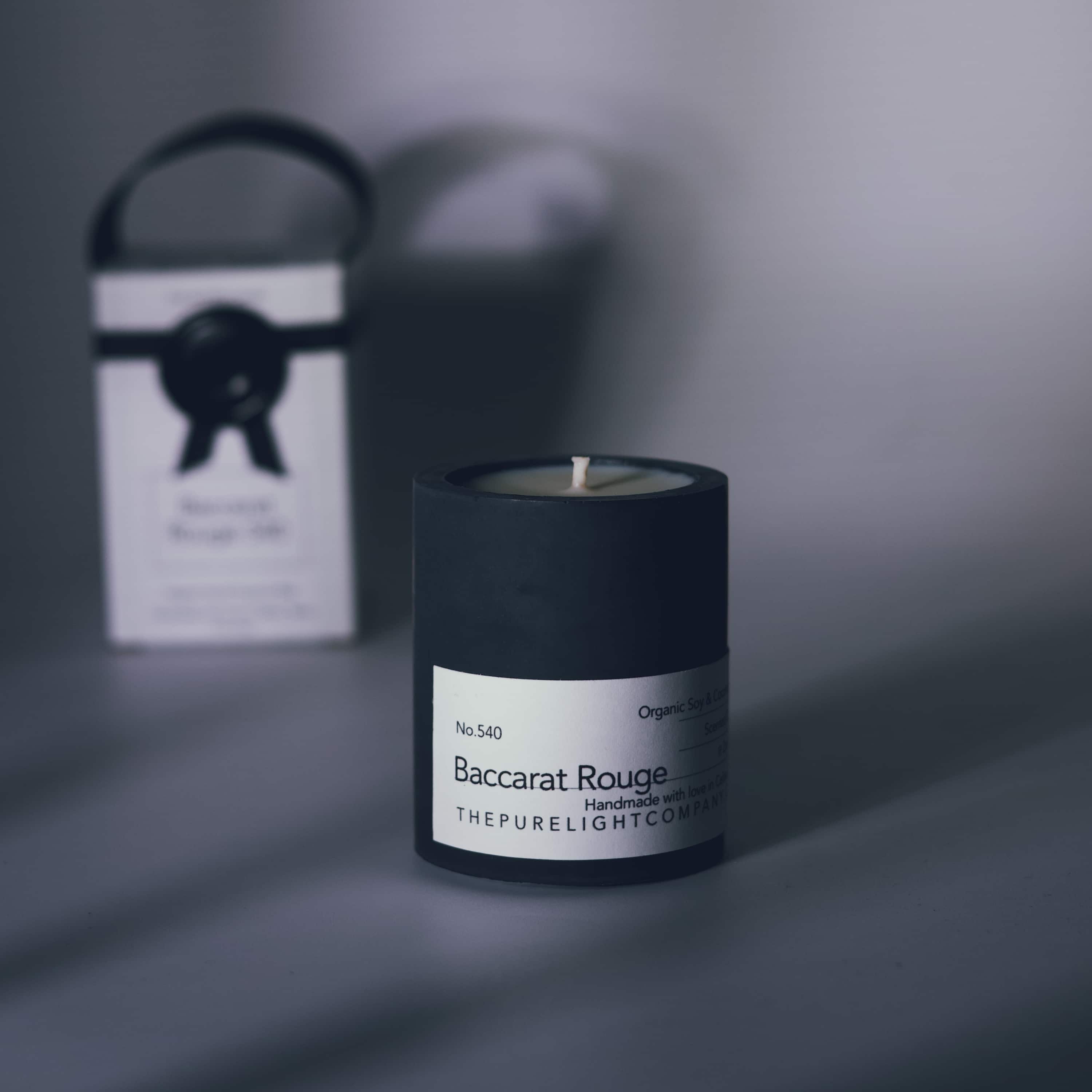 Baccarat Rouge Mini Concrete Candle | All Natural Fragranced Candles | The Pure Light Company