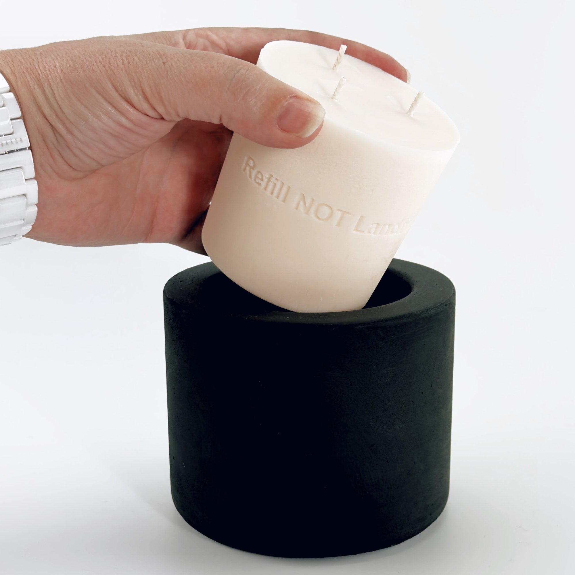 VANILLE NOIR REFILL Large Concrete Candle