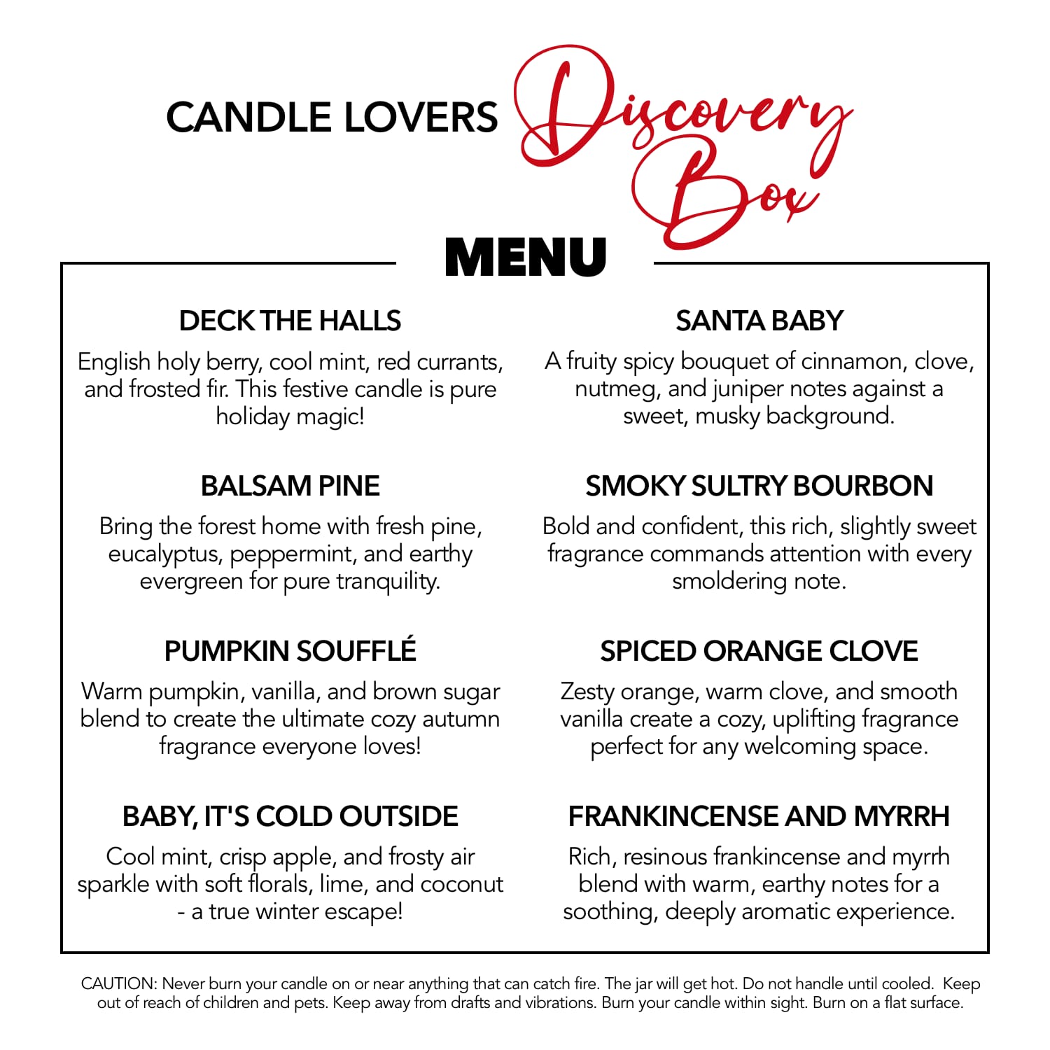 CANDLE LOVERS - DISCOVERY BOX Festive Holiday 2024