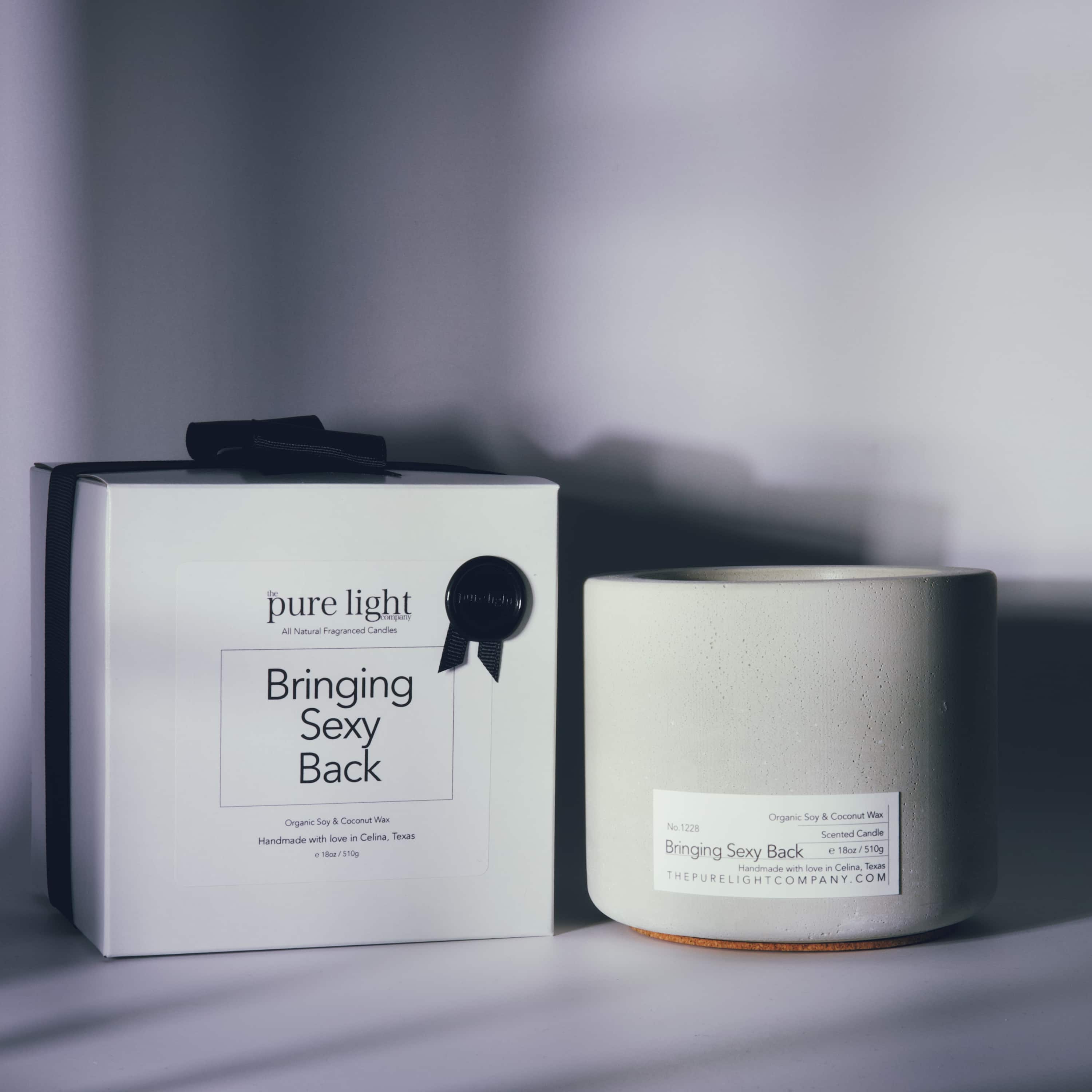Bringing Sexy Back Large Concrete All Natural Fragranced Candle by The Pure Light Company