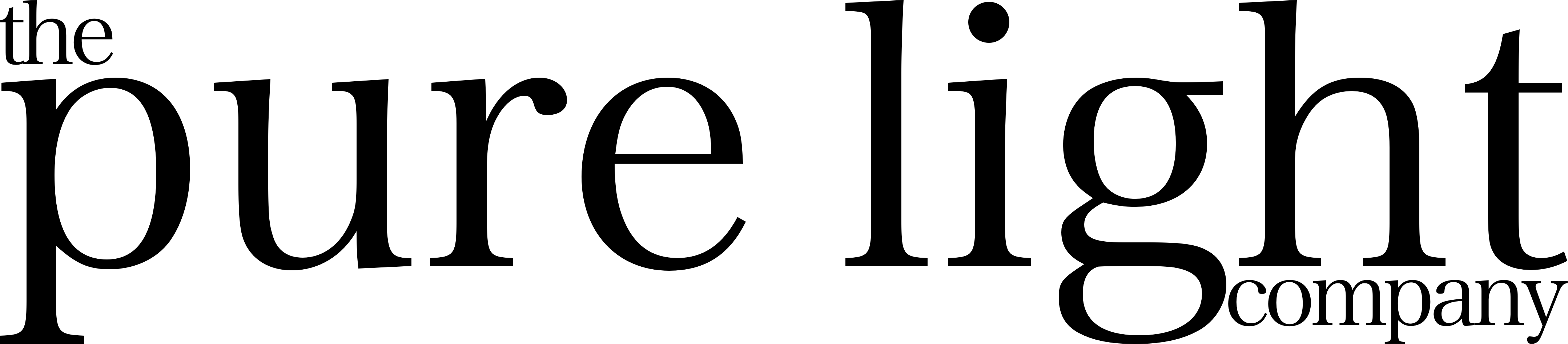 The Pure Light Company logo in black on a transparent background.